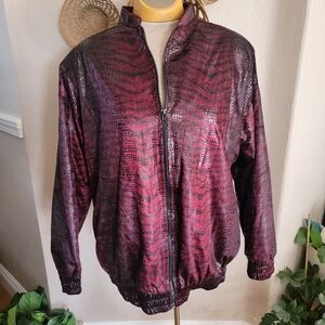 Semi Queen Velour Animal Print Bomber Jacket